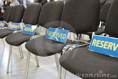 reserved chairs