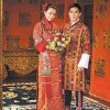 Áo cưới truyền thống của cô dâu, chú rể ở Bhutan.