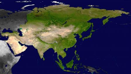 asia satellite plane shaded