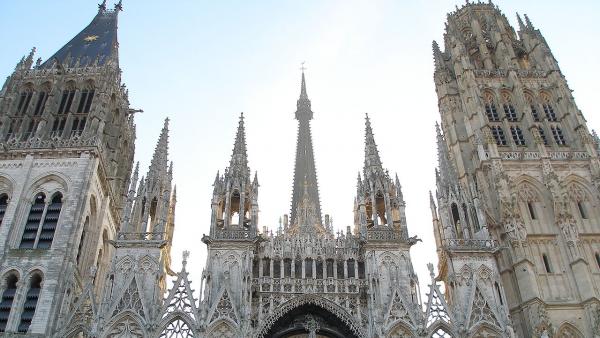 cathedrale de rouen au matin