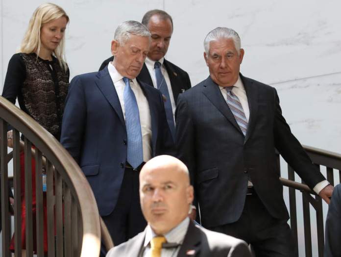mattis-tillerson-Trump