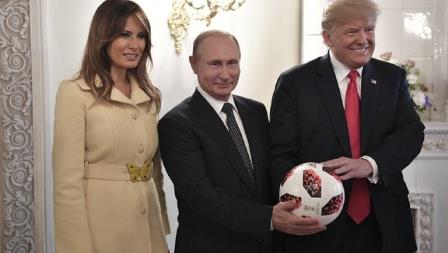trump putin football