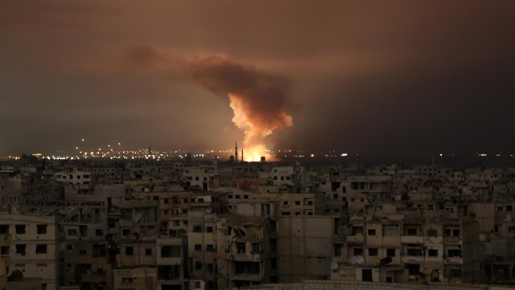 syrie ville explosion fumee
