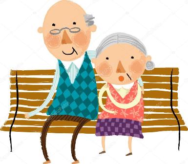 old couple sitting